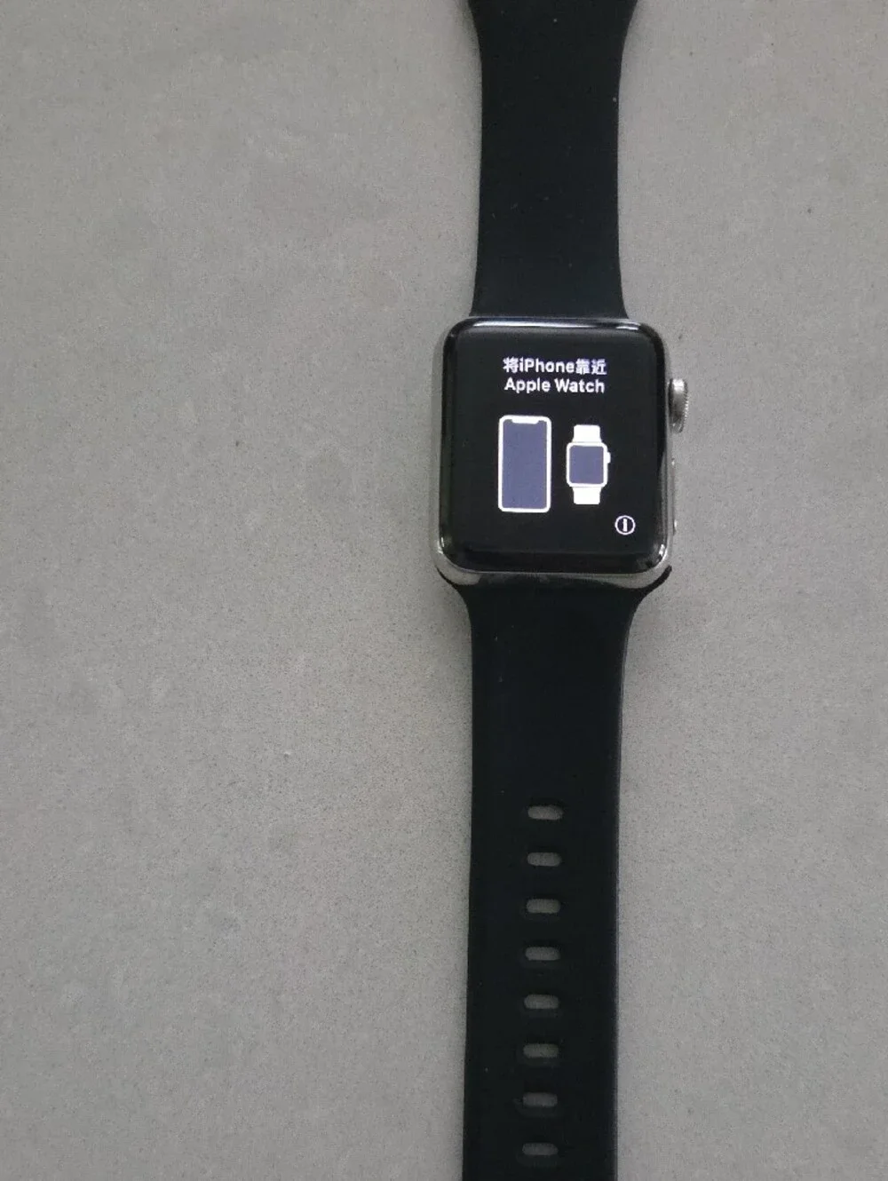 Apple Watch in Black with Silver Case - Classic Smartwatch
